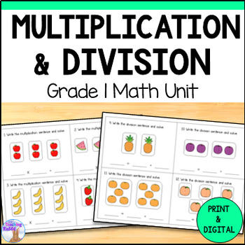 Preview of Multiplication & Division Unit - Equal Groups - Grade 1 Math (Ontario)