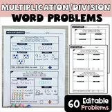 Multiplication and Division Word Problems Worksheets, One 