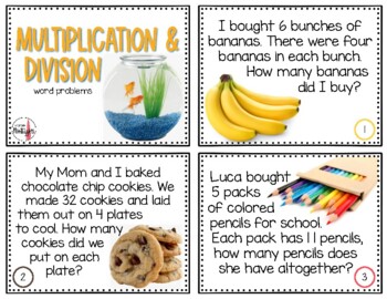 Preview of Multiplication & Division Word Problems (3.OA.A3 & 3.OA.D8)