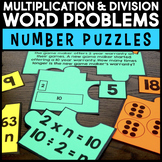 Multiplication & Division Word Problems Number Puzzle - Ma