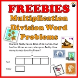 Multiplication Division Word Problems Worksheets Freebies 