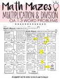Multiplication & Division Word Problems with Unknowns MATH