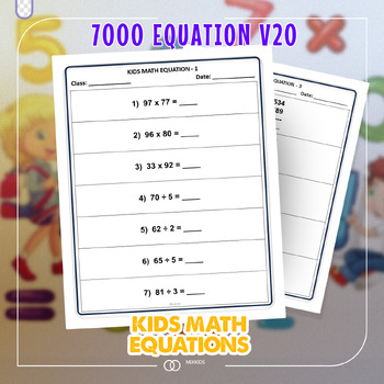 Preview of Multiplication Division Workbook: 1000 Pages Of Math  Tests Digits 1-99  V20
