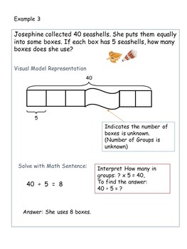 Multiplication Division Worksheets 3rd - 4th Grade (Bar Models/Tape