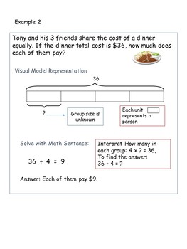 multiplication division worksheets 3rd 4th grade bar models tape diagrams