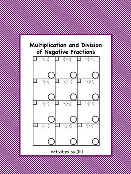 Preview of Multiplication Division of Negative Fractions (Distance Learning)