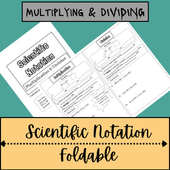 Preview of Multiplication & Division with Scientific Notation Doodle Notes/Foldable