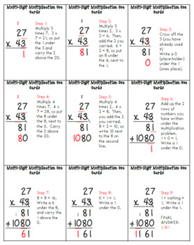 Preview of Multiplication & Division with/without Decimals Cue Cards BUNDLE