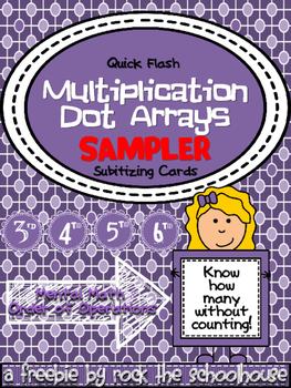 Preview of Multiplication Dot Arrays SAMPLER- Subitizing Cards