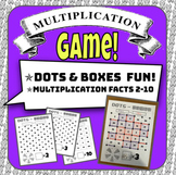 Multiplication Dots and Boxes Game!  [Fact Families 2-10]