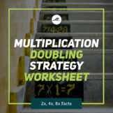 Doubling Multiplication Strategy Worksheet for 2x, 4x, 8x Facts