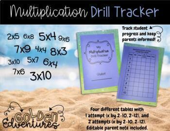 Preview of Multiplication Drill Tracker