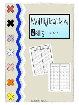 Preview of Multiplication Drills