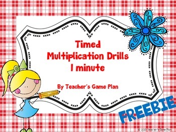 Preview of Multiplication Drills One-Minute Timed Tests