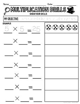 Preview of Multiplication Drills - Show Your Skills