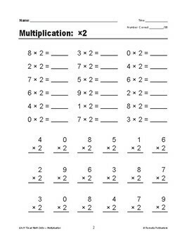 Multiplication: Easy Timed Math Drills by Remedia | TpT