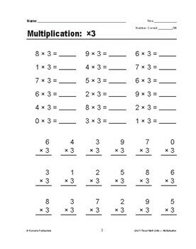 multiplication easy timed math drills by remedia tpt