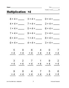 Multiplication: Easy Timed Math Drills by Remedia | TpT