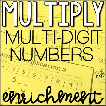 Preview of Multiplication Enrichment Activities - Multiply Whole Numbers Math Logic Puzzles