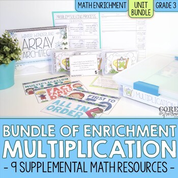 Preview of Multiplication Enrichment | Third Grade Math Workshop Unit Bundle