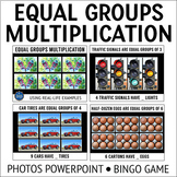 Multiplication Equal Groups PowerPoint and Bingo Game