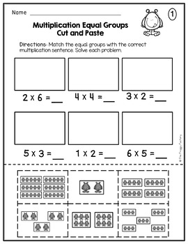 multiplication equal groups multiplication worksheets distance