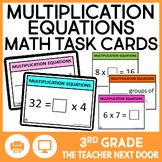 3rd Grade Multiplication Equations Task Cards - Multiplica