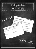 Multiplication Exit Tickets