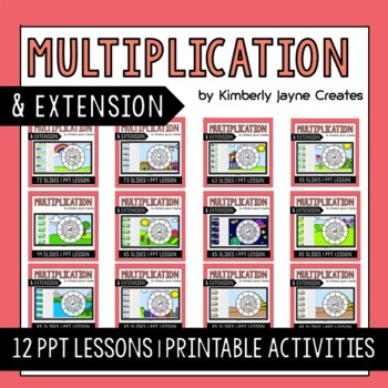 Preview of Multiplication Lessons & Extension Tasks BUNDLE | Gifted & Talented Students