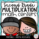 Multiplication FREE Math Centers SECOND GRADE