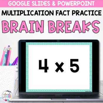 Preview of Multiplication Fact Brain Break Slides - Fact Fluency Practice