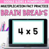Multiplication Fact Brain Break Slides - Fact Fluency Practice