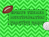 Multiplication Fact Cards Sports Themed (Editable)