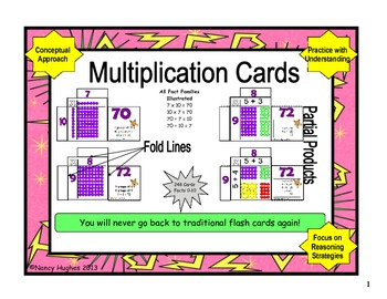 Preview of Multiplication Fact Cards:  You will never go back to traditional flash cards