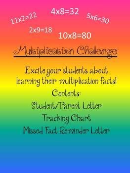 Preview of Multiplication Fact Challenge