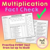 Multiplication Facts - Multiplication Fact Check