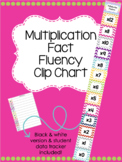 Multiplication Clip Chart - Chevron & Black/White