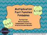 Multiplication Fact Families - 40 Foldables - Perfect for 