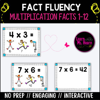 Preview of Multiplication Fact Family Fluency--No Prep! Interactive and Engaging