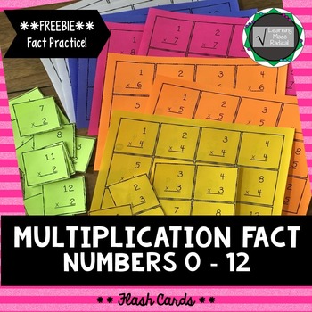 Preview of Multiplication Fact Flash Cards (Numbers 0 - 12)