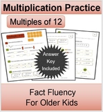 Multiplication Groups of 12 Fact Fluency  Guided Practice