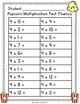 Multiplication Fact Fluency by Kathryn Watts | Teachers Pay Teachers