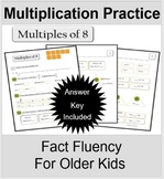 Multiplication Groups of 8 Fact Fluency Guided Practice