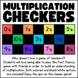Multiplication Fact Fluency Checkers Game | Multiplication
