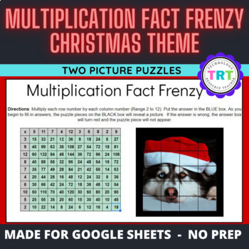 Preview of Multiplication Fact Fluency - Christmas Math 
