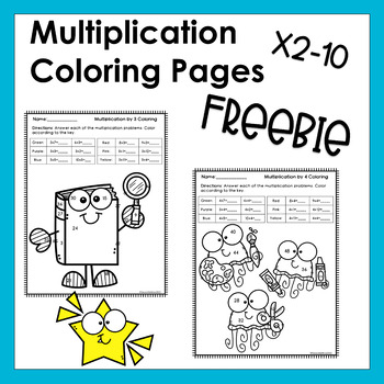 Preview of Multiplication Fact Fluency Coloring Pages: FEEBIE: Worksheets