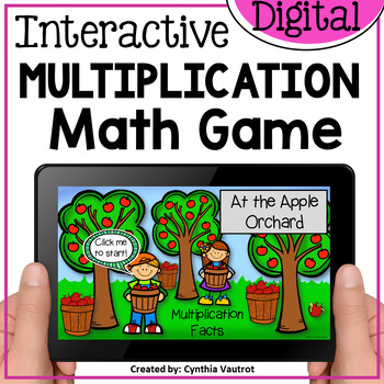 Preview of Multiplication Fact Fluency Digital Game for Google Slides