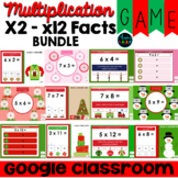 Multiplication Fact Fluency Digital Game BUNDLE Christmas Theme