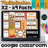 Multiplication Fact Fluency Digital Game BUNDLE Fall Theme