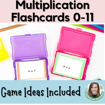 Preview of Printable Multiplication Flashcards 0 to 11 and Math Games Math Fluency Centers